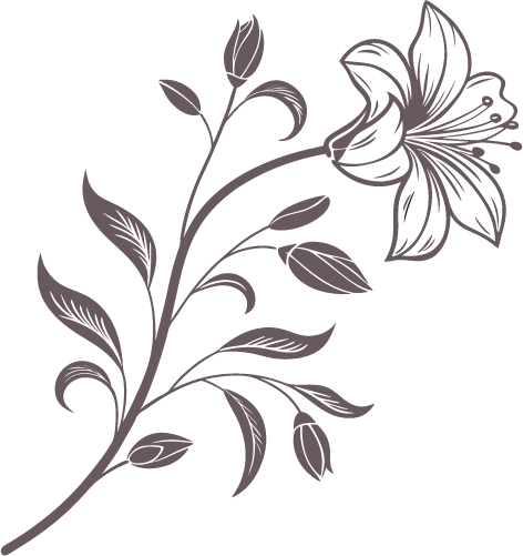 a single-stem flower